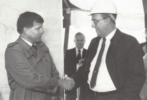 Leland and Vermilya Ted Leland, Athletic Director at Dartmouth College and Hanover Town Manager, Cliff Vermilya